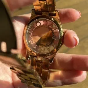Marc by Marc Jacobs Gold Clear Face Watch NWT Marc By Marc Jacobs Champaign Gold Crystal Bezel  main image 2